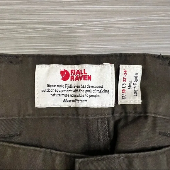 Fjallraven Men's Cargo Pants in Brown and Black - Picture 5 of 13